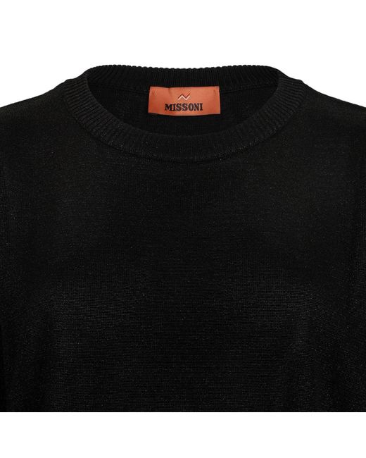 Missoni Black Boxy Crew Neck Jumper