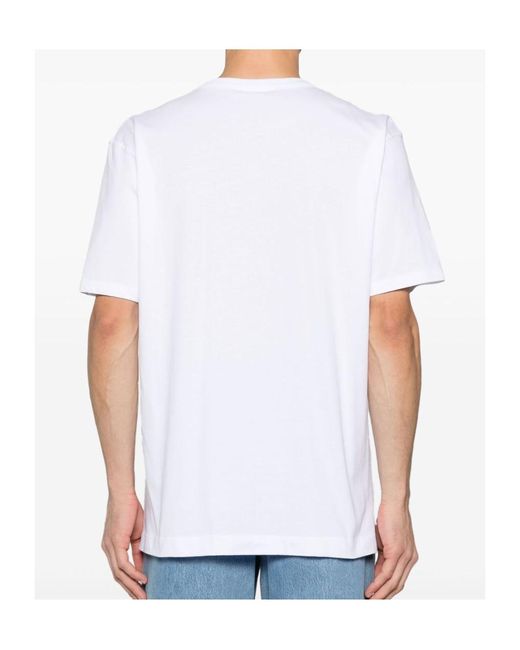 Dries Van Noten White Graphic-Printed Crewneck T-Shirt for men