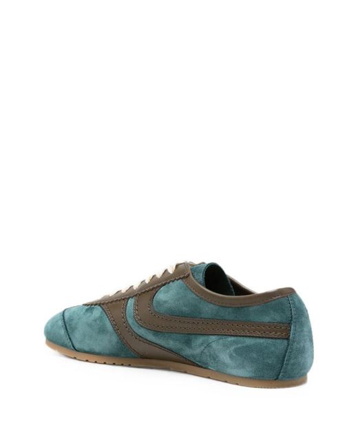 Dries Van Noten Green Lace-Up Low-Top Sneakers for men