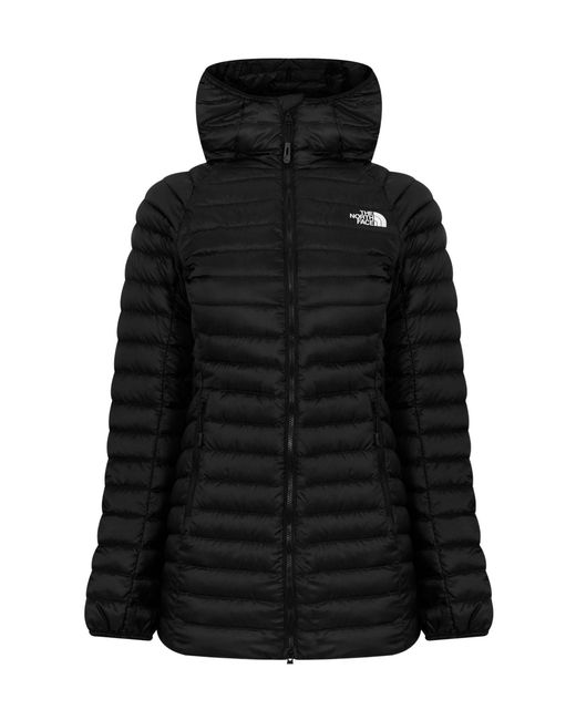 The North Face Black Longline Hooded Jacket
