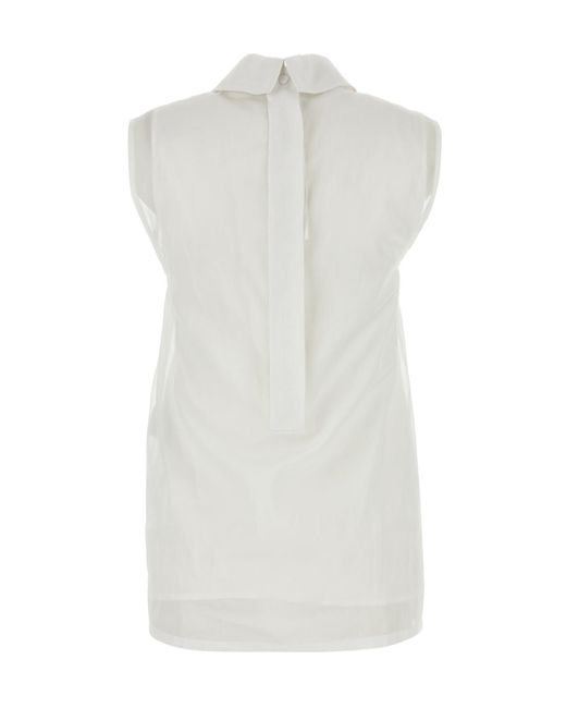 Jil Sander White Relaxed Fit Sleeveless Top