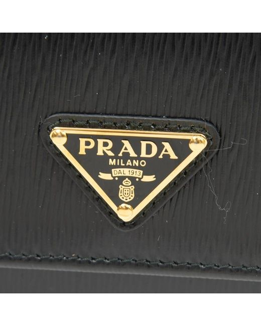 Prada Black Logo Details Wallet