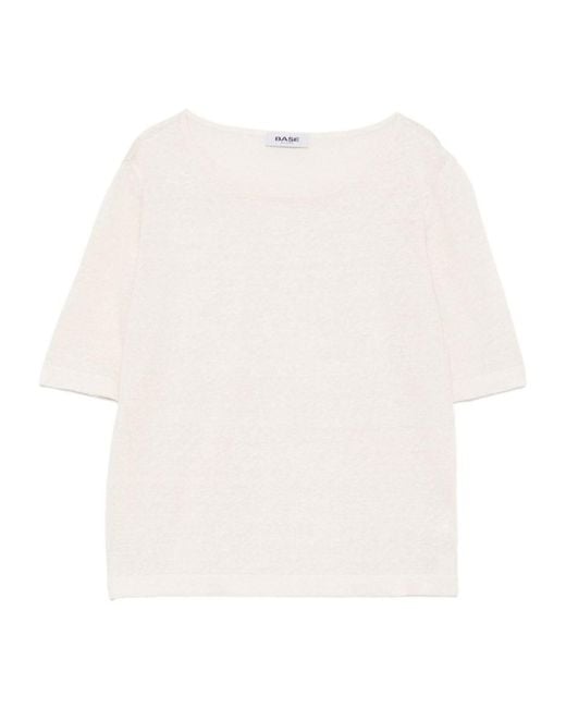 Baserange White Round-Neck T-Shirt