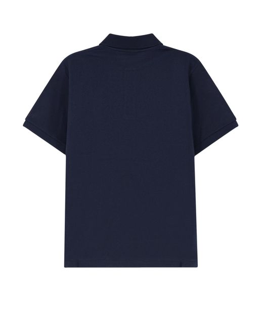 Saint Laurent Blue Collared Short-Sleeved Polo Shirt for men