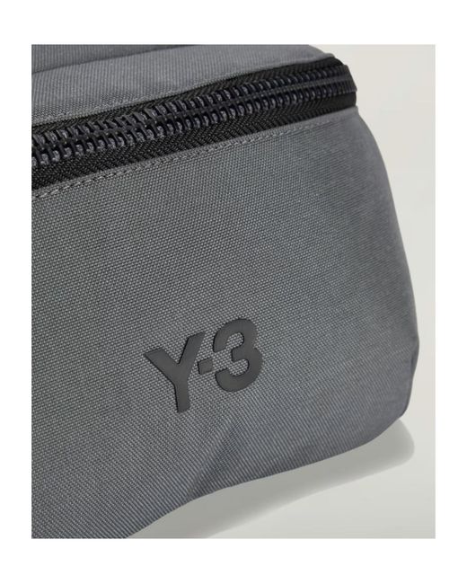 Y-3 Gray Staple Fanny Pack for men