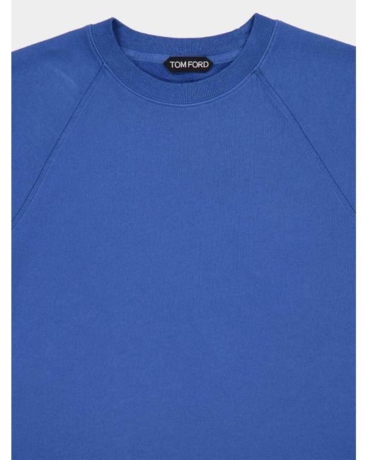 Tom Ford Blue Long-Sleeved Crewneck Sweatshirt for men
