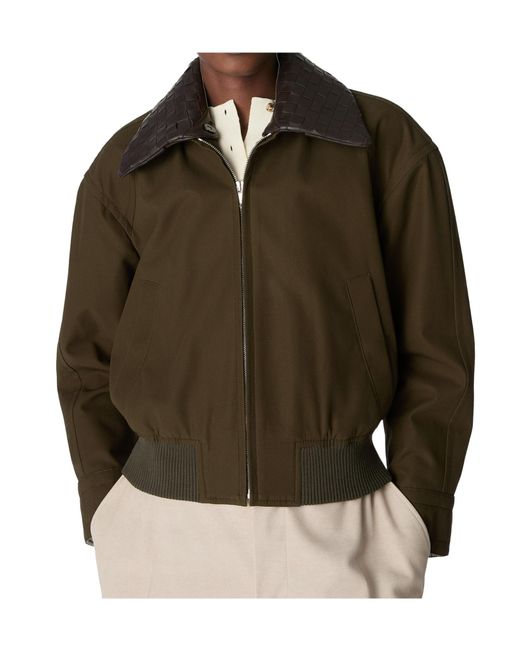 Bottega Veneta Green Cotton Twill Blouson
