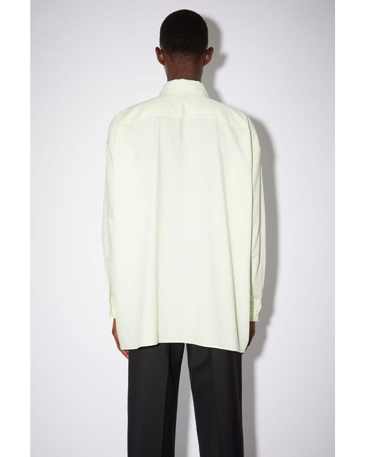 Acne White Oversized Long-Sleeve Shirt for men