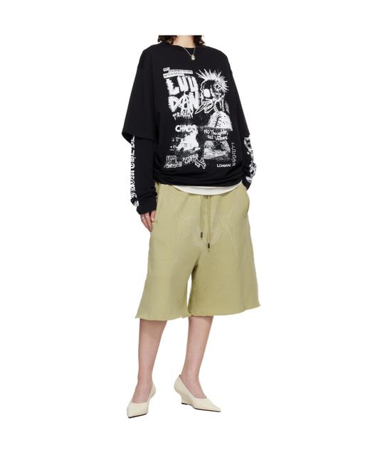 Lu'u Dan Green Zoku Drawstring Shorts for men