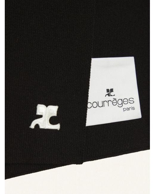 Courreges Black Ac Milano Knit Scarf