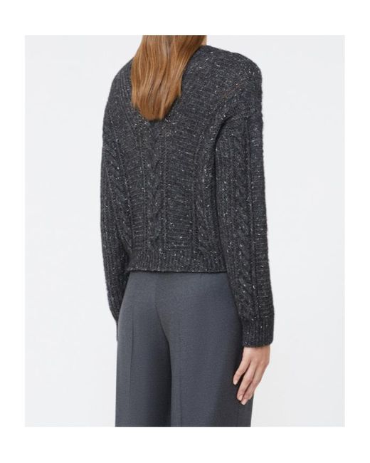 Max Mara Gray Studio Crasso Crewneck Ribbed Jumper