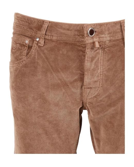 Jacob Cohen Brown Belt Loops Jeans for men