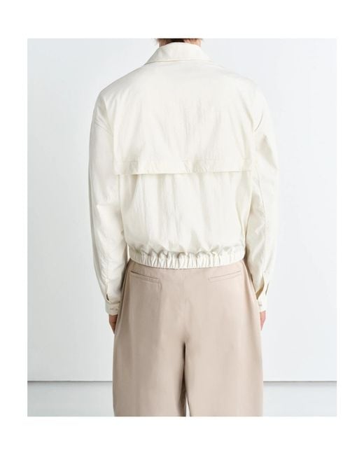 Lemaire White Zip-Up Jacket for men