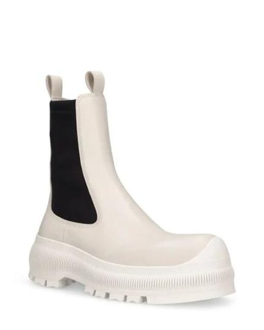 Jil Sander Black Pull Ring Detail Ankle Boots