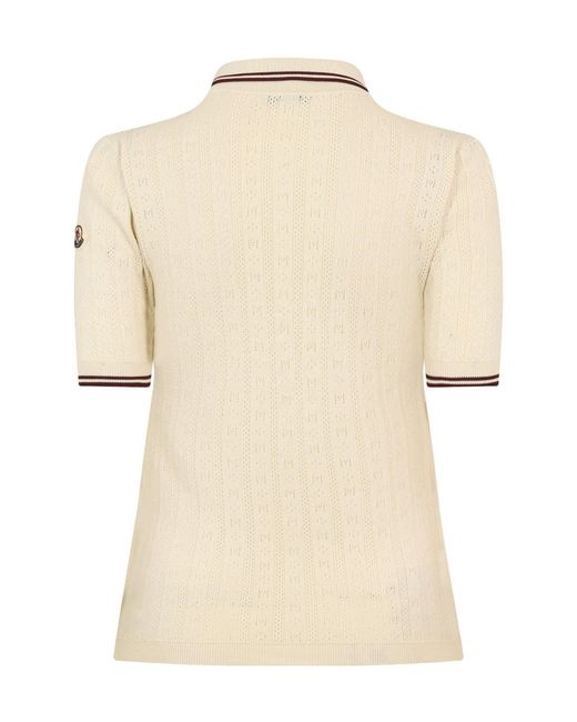 Moncler Natural Short Sleeve Polo Shirt