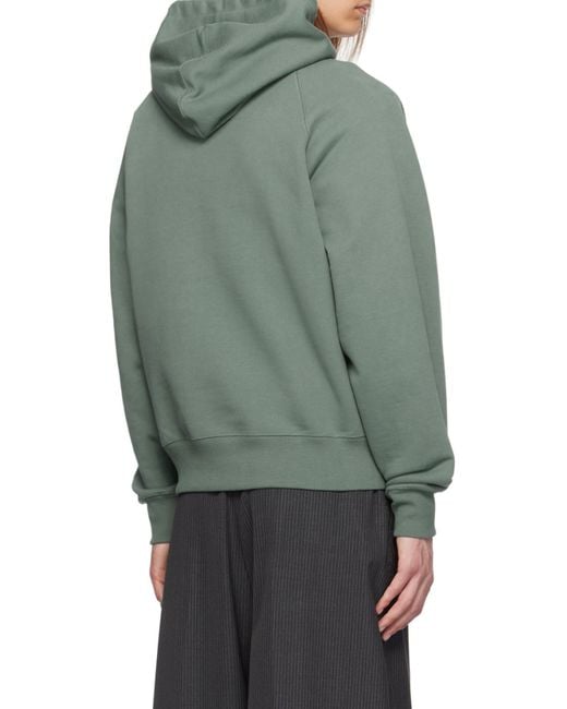 AMI Blue Ami De Coeur Logo-Printed Drawstring Hoodie for men