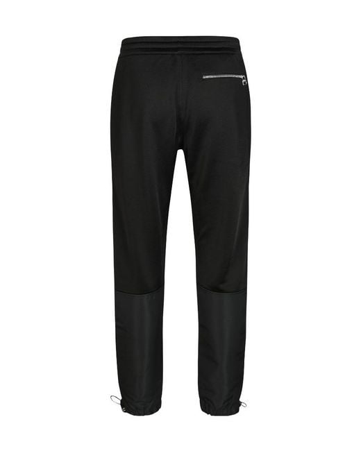 McQueen Black Panelled Tapered Track Pants for men