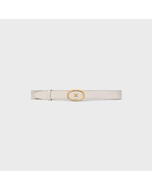 Céline White Medium 25Mm Reversible Alix Belt