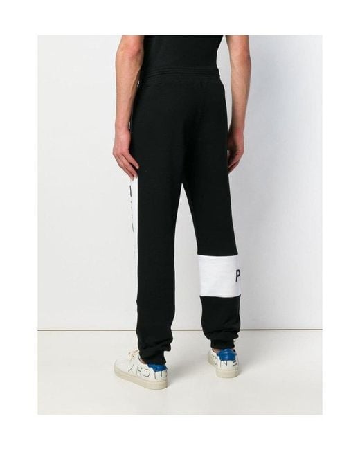 Givenchy Black Logo Stitching Embroidery Sweatpants for men