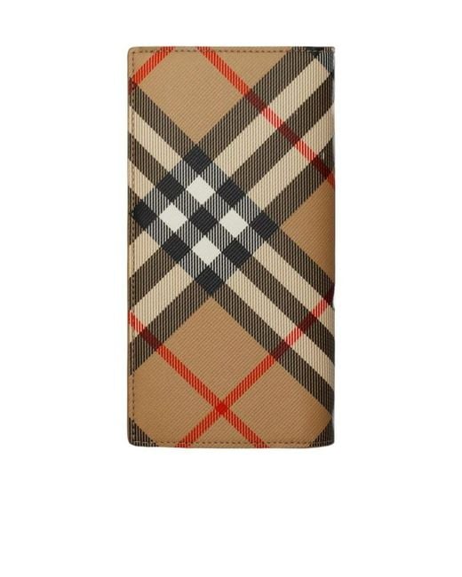 Burberry Green Check Printed Bi-Fold Wallet for men