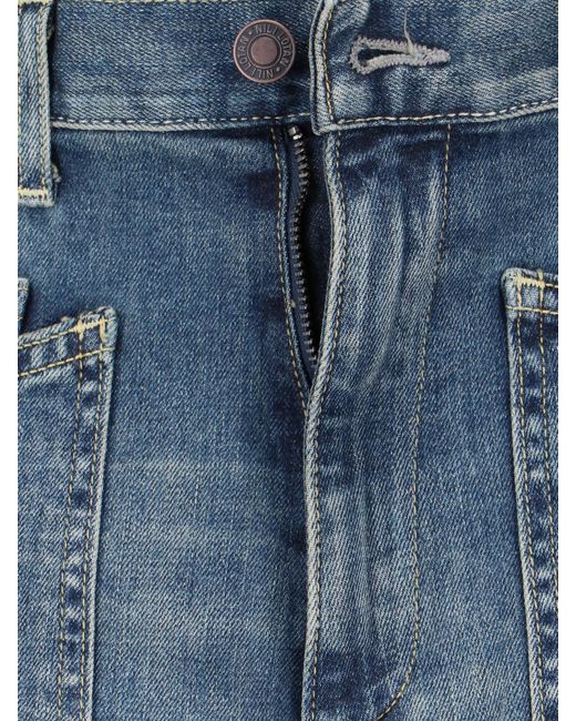 Nili Lotan Blue Belt-Loop Jeans