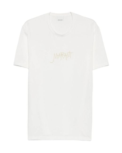 Isabel Marant White Honore Logo T-Shirt for men