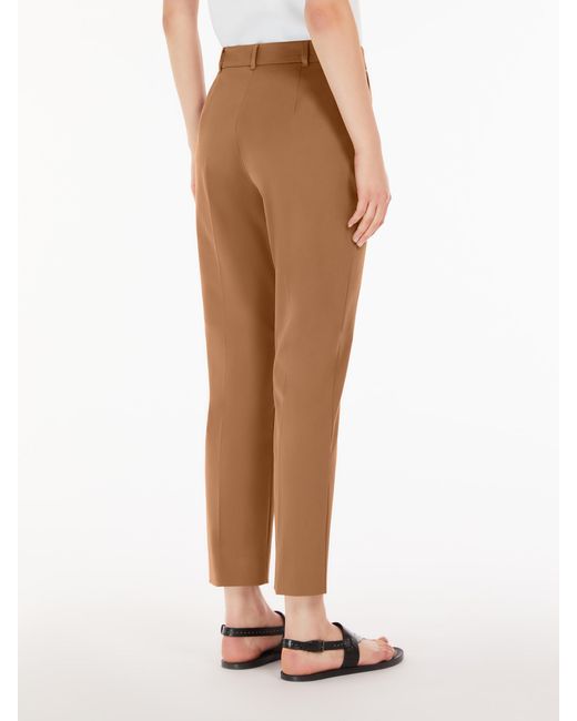 Max Mara Brown Cotton Trousers