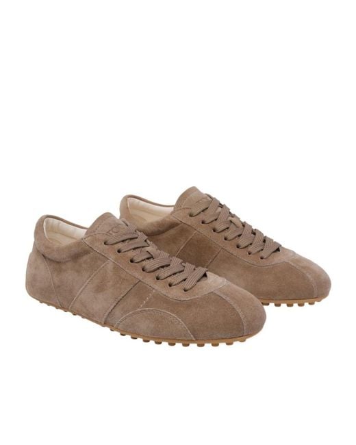 Tod's Brown Low Top Lace-Up Sneakers