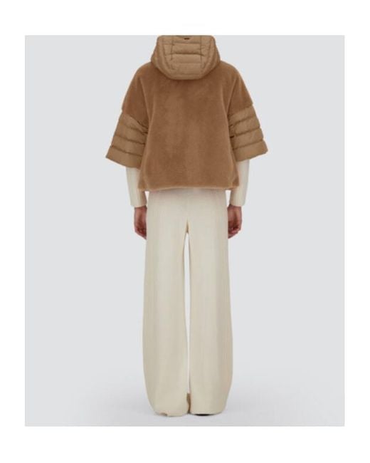 Herno Brown Satin Cape