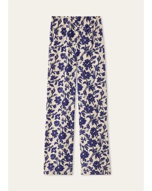 Loro Piana Blue Printed Casual Pants