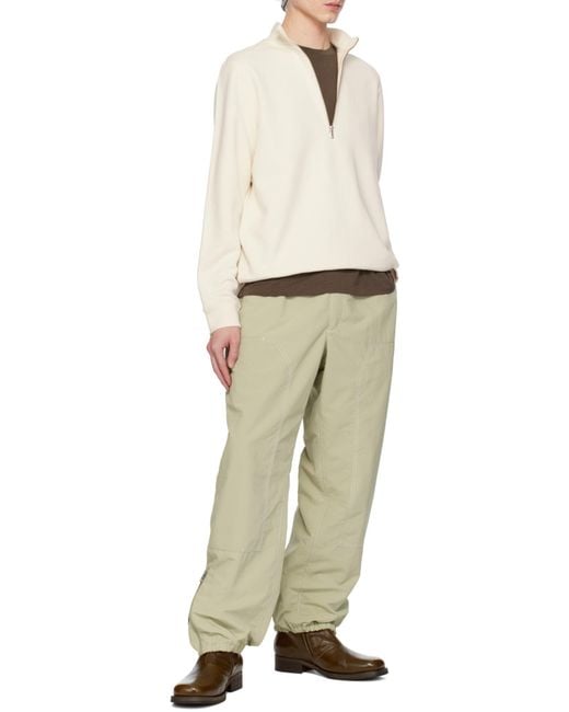 Moncler Natural Embroidered Logo Patch Jogging Pants for men