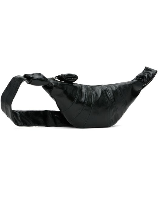 Lemaire Black Small Croissant Zipped Shoulder Bag for men
