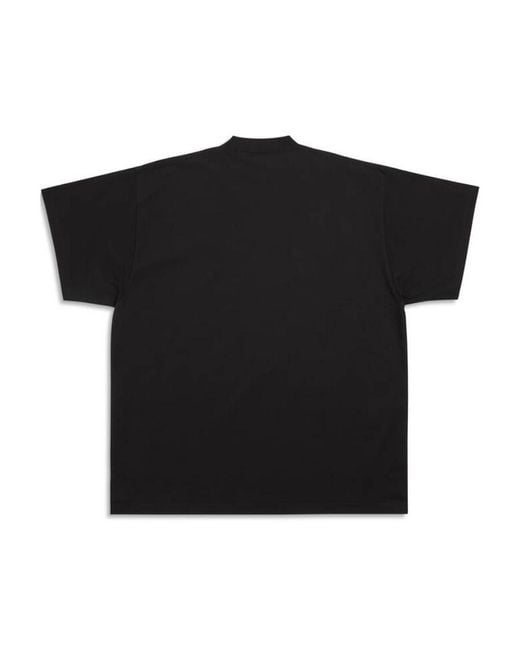 Balenciaga Black Flip Logo Printed Oversized T-Shirt for men