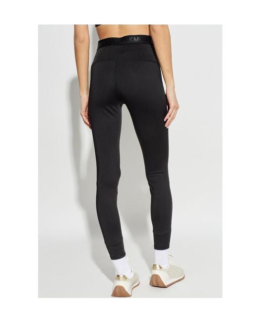 Michael Kors Black Michael Logo Waistband Stretch Leggings