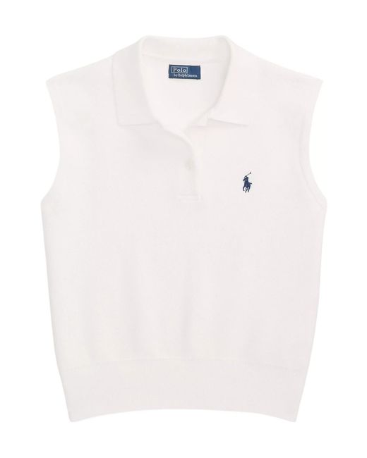 Polo Ralph Lauren White Sleeveless Polo