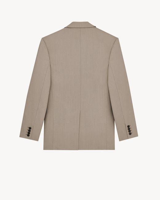 Saint Laurent Brown Single-Breasted Jacket for men