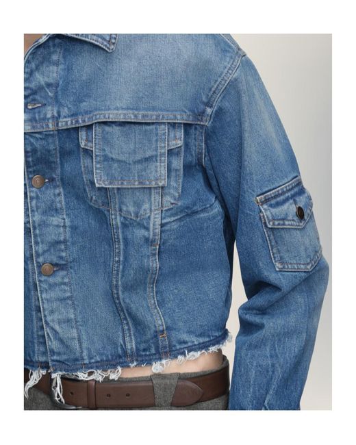 Maison Margiela Blue Vintage Effect Denim Jacket for men