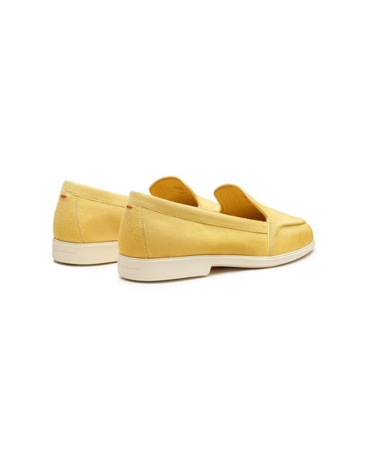Santoni Yellow Slip-On Loafers for men