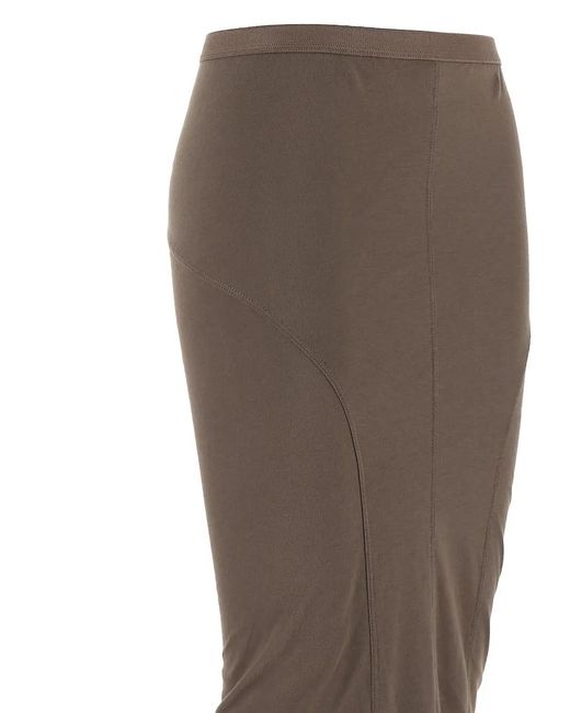 Rick Owens Brown Long Skirt