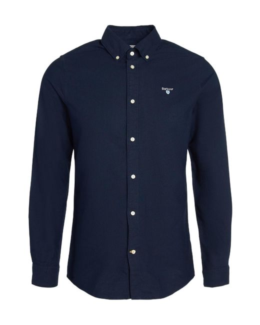 Barbour Blue Button-Down Plain Shirt for men