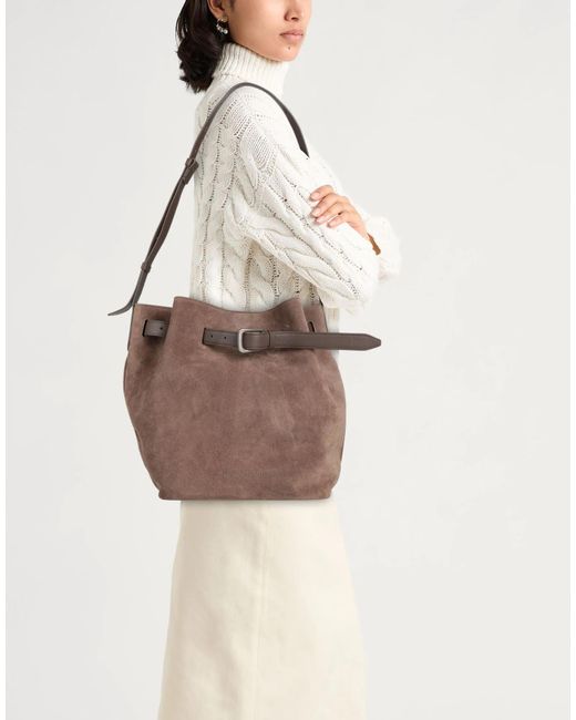 Brunello Cucinelli Brown Canvas Backpack