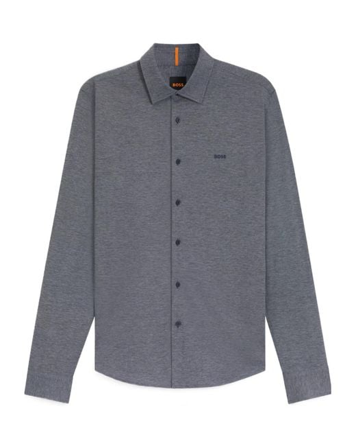 Boss Gray Long-Sleeved Shirt