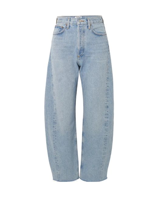 Agolde Blue High Waist Denim Trousers