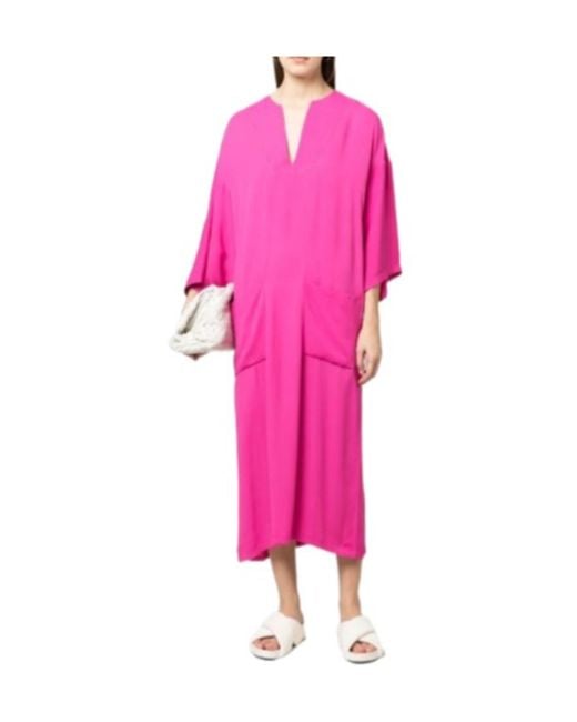 Fabiana Filippi Pink V-Neck Dress