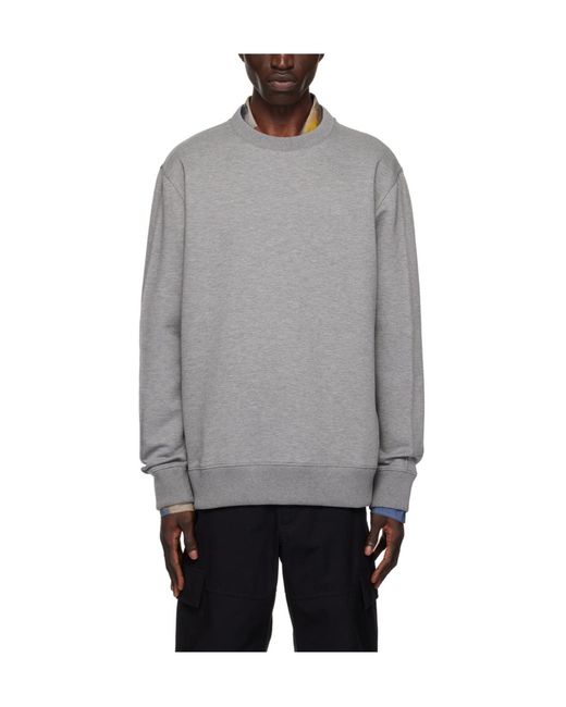 Givenchy Gray Logo Round-Neck Sweater for men