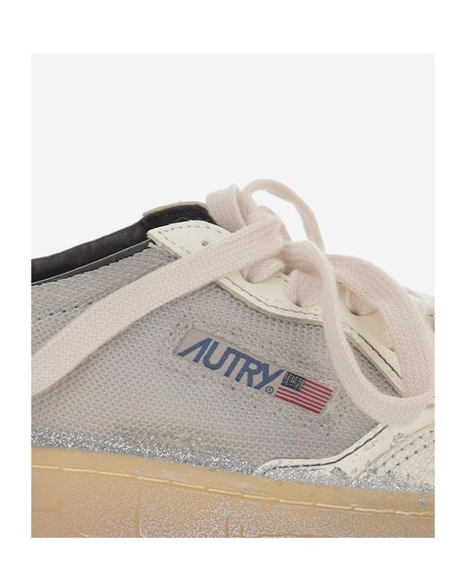 Autry Gray Supervintage Low Heel Sneakers