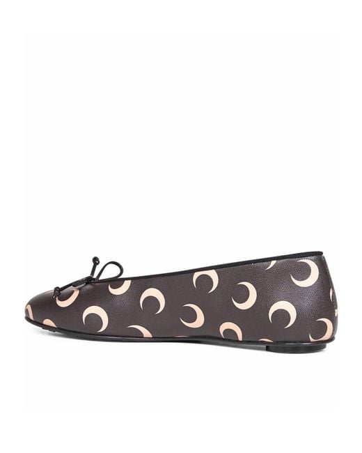 MARINE SERRE Black Bow Flats