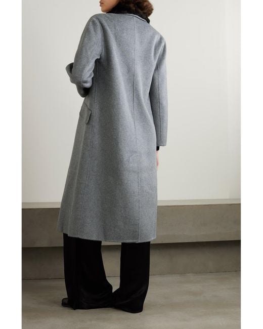 Proenza Schouler Gray Emma Double-Breasted Coat