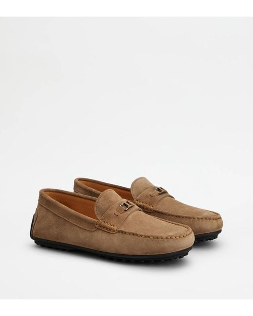 Tod's Brown Round-Toe Loafers for men