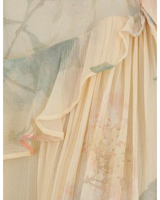 Zimmermann Natural Printed Blouse Top